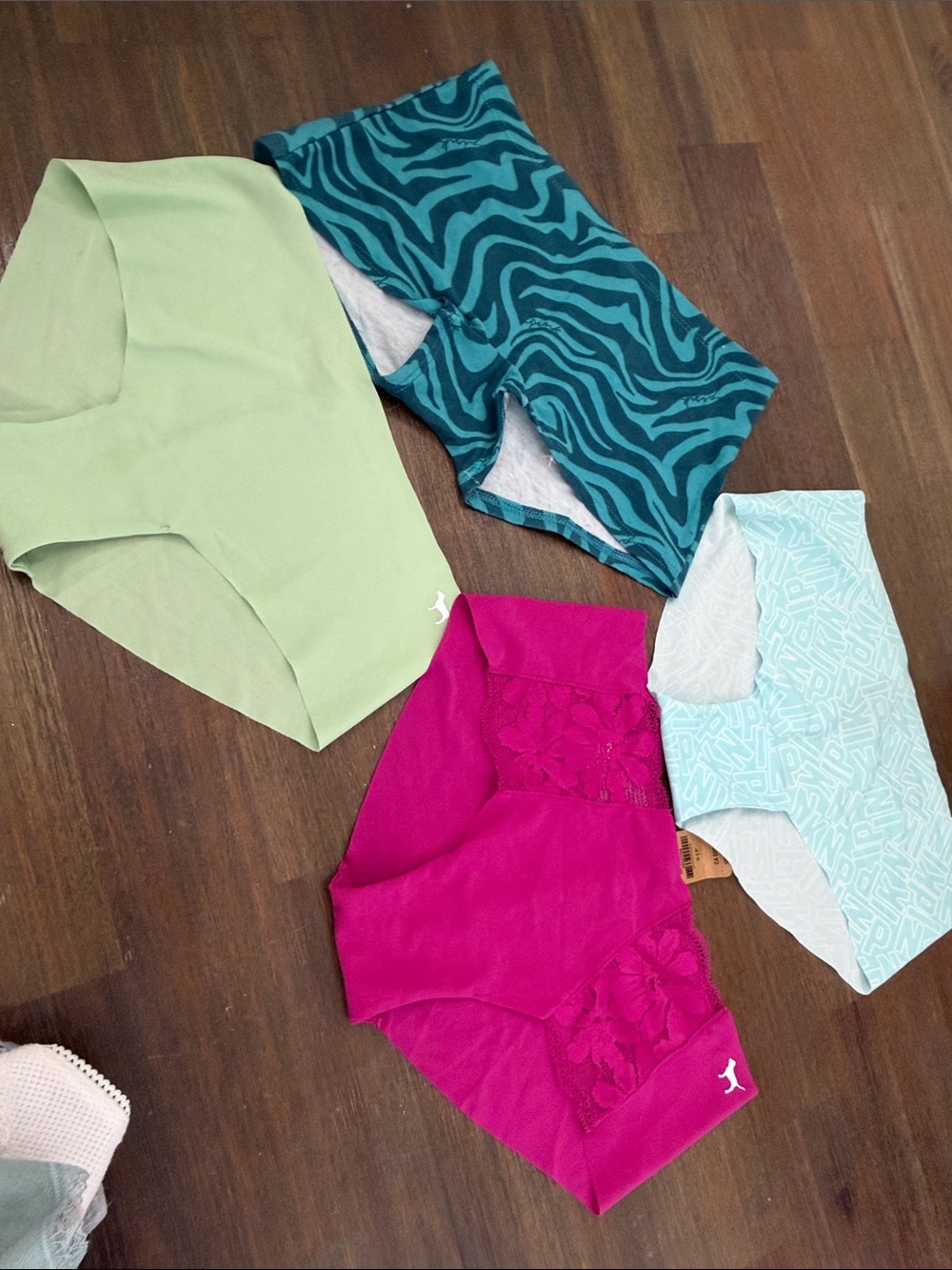 PINK Victoria's Secret Seamless Panty Set - Teal, Light Green, Aqua, Magenta